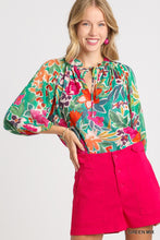 Load image into Gallery viewer, Teal Floral Top
